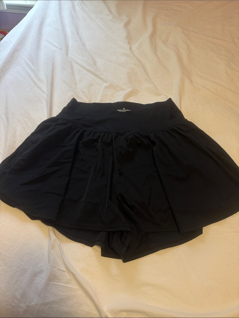 Black Flowy Athletic Shorts